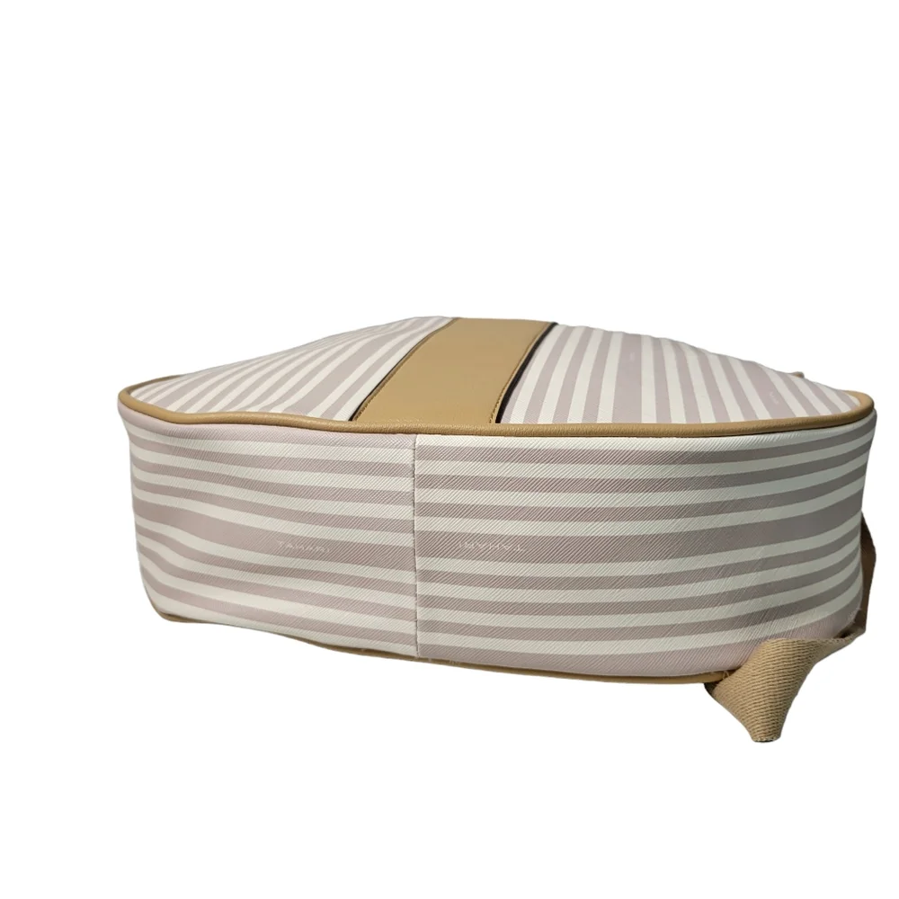 Tahari Logo Hobo bag in sand stripe NWT